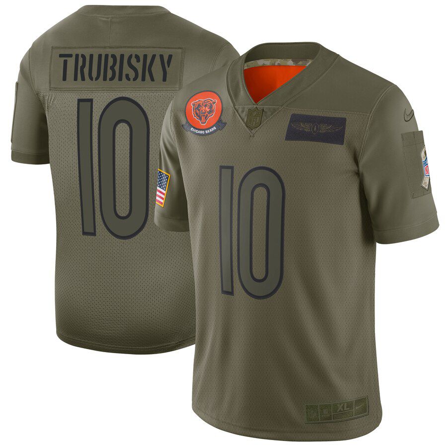 Men Chicago Bears #10 Trubisky Green Nike Olive Salute To Service Limited NFL Jerseys->tampa bay buccaneers->NFL Jersey